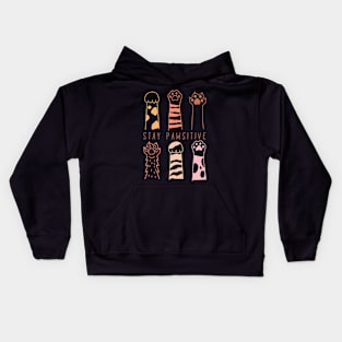 Stay pawsitive Cat mama Kids Hoodie